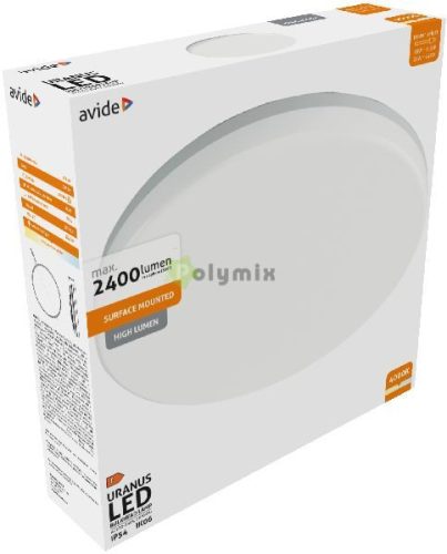 (Uranus) Cseppálló Mennyezeti Lámpa Kerek IP54 18/24W NW 4000K Fehér