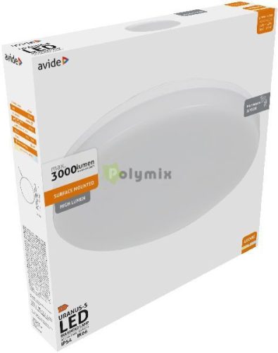 (Uranus) Cseppálló Mennyezeti Lámpa Kerek IP54 24/30W NW 4000K Fehér Szenzoros