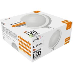   (Saturn-R)cseppálló Mennyezeti Lámpa Kerek IP54 12W NW 4000K Fehér