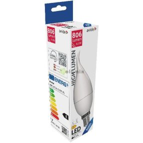 LED Candle Flame 6.5W E14 CW 6400K