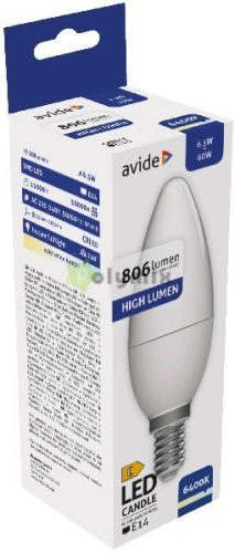 LED Candle 6.5W E14 CW 6400K