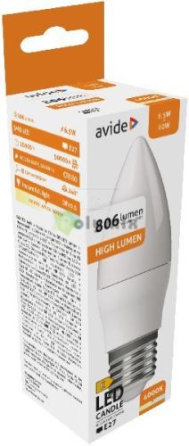 LED Candle 6.5W E27 NW 4000K