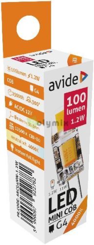 LED 1.2W G4 COB NW 4000K
