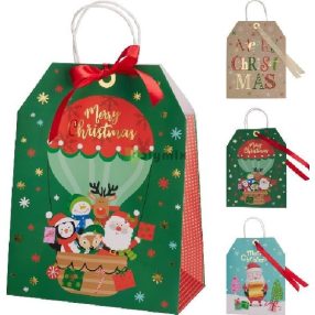 Karácsonyi dísz szatyor Nagy 23x12x30 cm 3 féle mintával