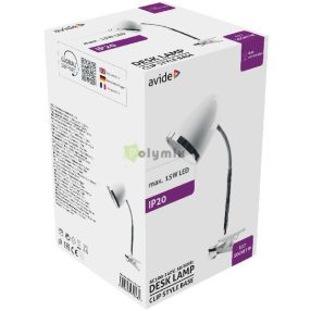 Basic Asztali Lámpa Csíptethető Fehér E27 max.15W
