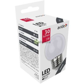 Dekor LED fényforrás G45 1W E27 Fehér