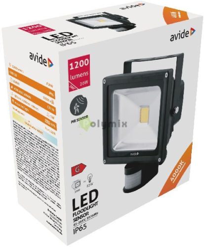 LED Reflektor 20W NW 4000K Mozgásérzékelős PIR