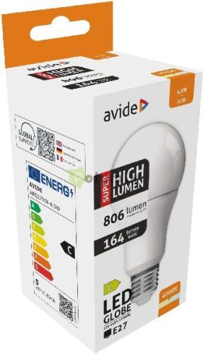 LED Globe A60 4.9W E27 NW 4000K Super High Lumen