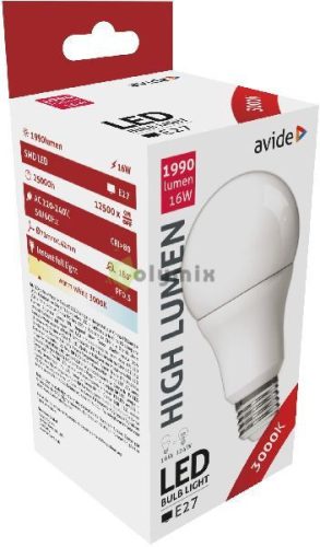 LED Globe A70 16W E27 WW 3000K