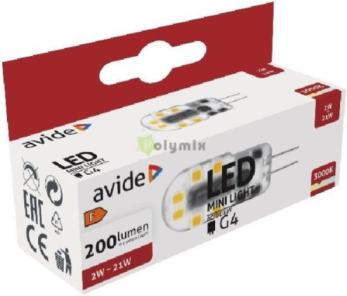 LED 2W G4 WW 3000K Fekvő