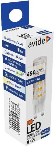 LED 4.2W G9 CW 6400K