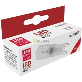 LED 2.5W G9 WW 3000K fekvő