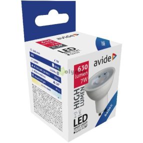LED Spot Alu+Plastic 7W GU10 36° CW 6400K