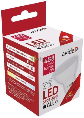 LED Spot Alu+plastic 7W GU10 EW 2700K