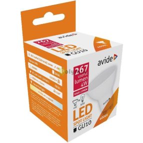 LED Spot Alu+plastic 4W GU10 NW 4000K