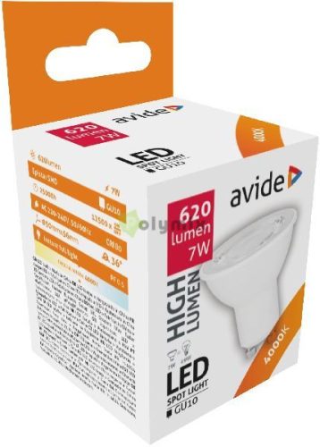 LED Spot Alu+Plastic 7W GU10 36° NW 4000K