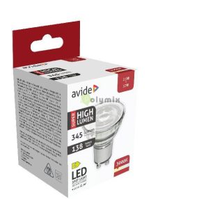 LED Spot Alu+plastic 2.5W GU10 WW 3000K Super High Lumen