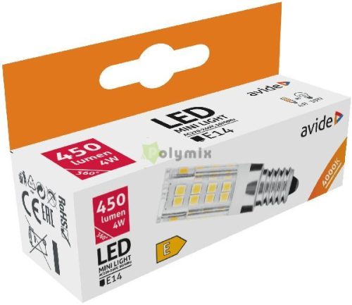 LED 4W JD E14 NW 4000K fekvő