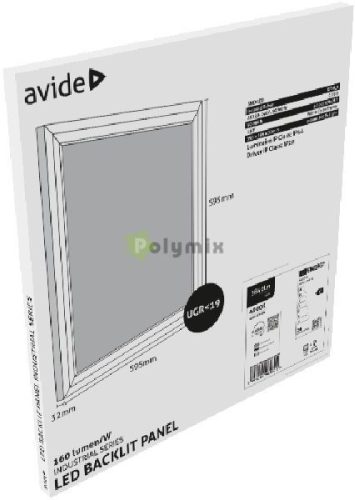 LED Panel 600x600mm 24W WW 3000K 160lm/W Industrial Range Backlit
