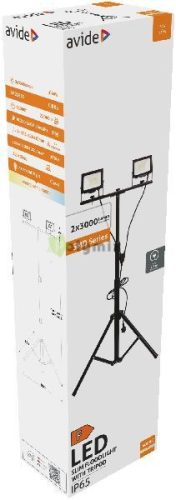 LED Reflektor Slim SMD 2x30W NW 4000K 2 fej Tripoddal