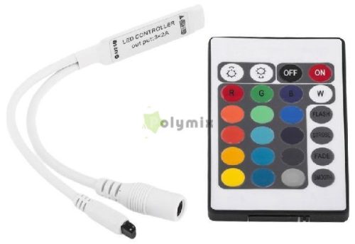 LED Szalag 12V 72W RGB 24 Gombos IR Távirányító és Vezérlő