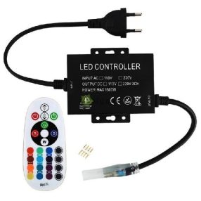   LED Szalag 220V RGB RF Távirányító és Vezérlő max. 100m LED-szalaghoz