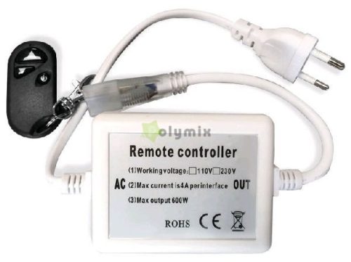 LED Szalag 220V 600W Fényerőszabályzó 5050 SMD Rádiós Távirányító és Vezérlő