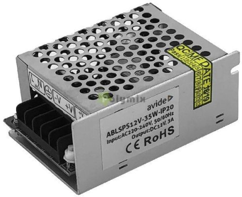 LED Szalag 12V 35W IP20 Tápegység