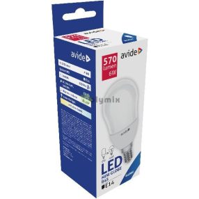 LED Globe Mini B45 6W E14 CW 6400K