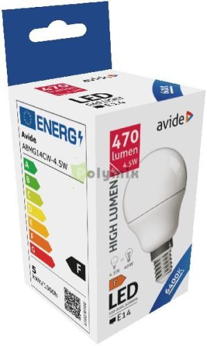 LED Globe Mini G45 4.5W E14 CW 6400K