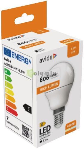 LED Globe Mini G45 6.5W E14 NW 4000K