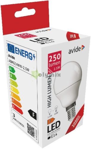 LED Globe Mini G45 2.5W E14 WW 3000K