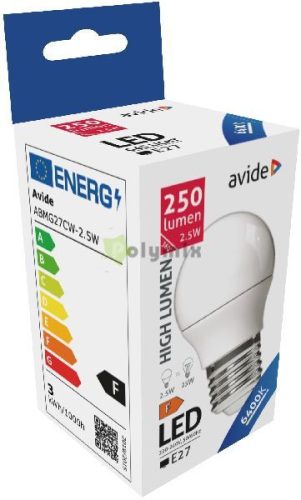 LED Globe Mini G45 2.5W E27 CW 6400K