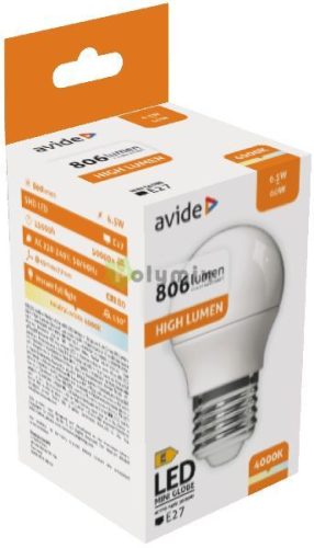 LED Globe Mini G45 6.5W E27 NW 4000K