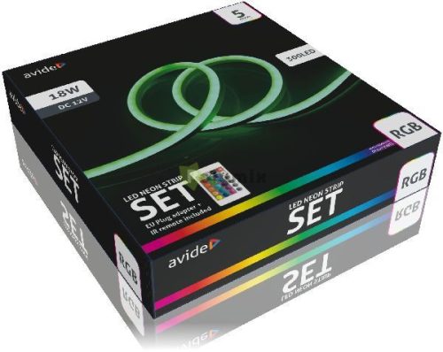 LED Neon Szalag RGB 12V távirányítóval 5m