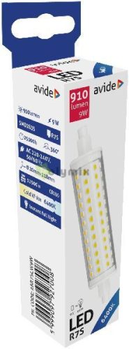 LED 9W R7S 20x118mm CW 6400K