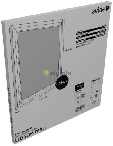 LED Panel 60x60cm 36W WW 3000K 100lm/W UGR+IP44 Professional Range
