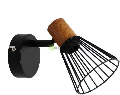 Fali Lámpa Luna 1xE14 Foglalattal Fekete