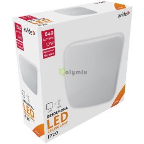   LED Mennyezeti Lámpa Négyzetes Desdemona 12W 280*90mm NW 4000K