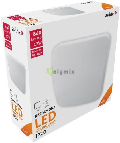 LED Mennyezeti Lámpa Négyzetes Desdemona 12W 280*90mm NW 4000K