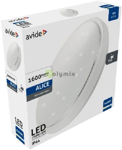 LED Mennyezeti Lámpa IP44 Alice 18W 330*100mm CW 6400K