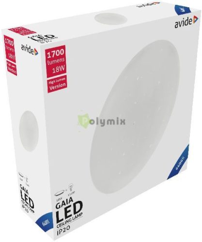 LED Mennyezeti Lámpa Gaia 18W 330*105mm CW 6400K