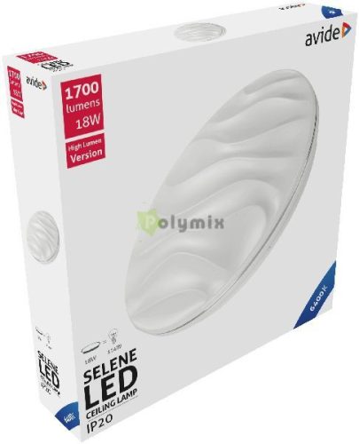 LED Mennyezeti Lámpa Selene 18W 330*68mm CW 6400K