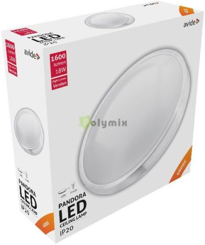 LED Mennyezeti Lámpa Pandora (Alu) 18W 330*100mm NW 4000K