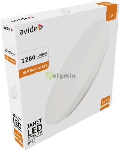 LED Mennyezeti Lámpa Janet 18W 330*60mm NW 4000K
