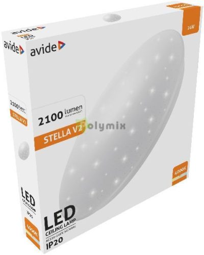 LED Mennyezeti Lámpa Stella V2 24W 380*65mm NW 4000K