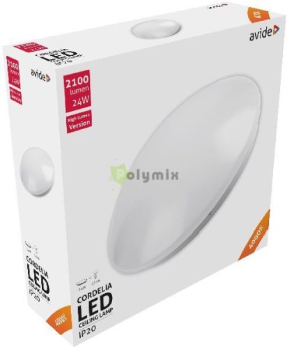 LED Mennyezeti Lámpa Cordelia 24W 380*110mm NW 4000K