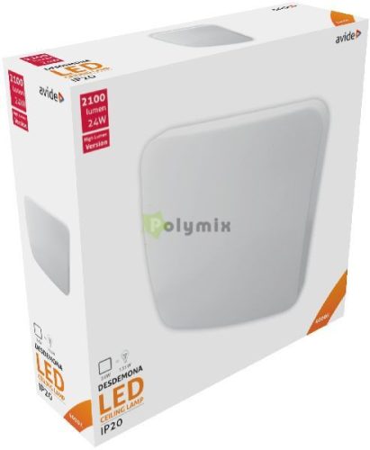 LED Mennyezeti Lámpa Négyzetes Desdemona 24W 380*110mm NW 4000K