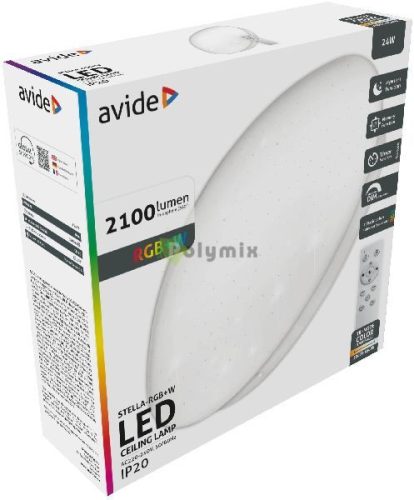 LED Mennyezeti Lámpa Stella 24W RGB+W távirányítóval