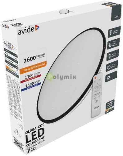 LED Mennyezeti Lámpa Olivia-CCT 48W távirányítóval